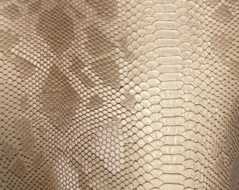 Creme Faux Snake Leather pillow cover, Creme faux snake skin leather pillow, designer pillow, Beige snake throw pillow, Faux snake leather