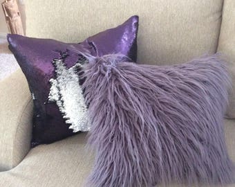 lavender fluffy pillow