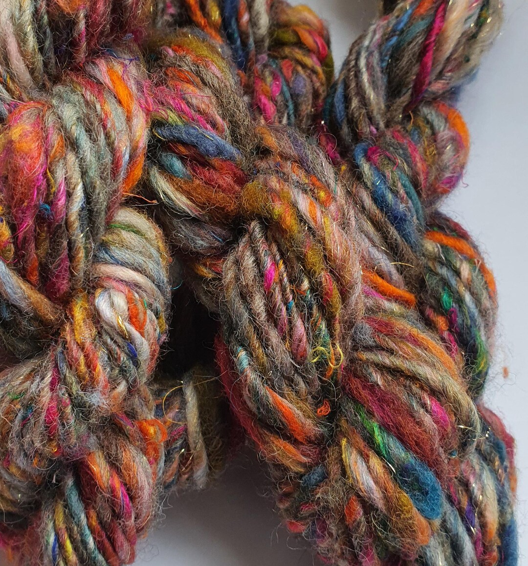 Tibetan Prayer Flags, Hand Dyed Yarn, Hand Spun Yarn, Rustic Yarn ...