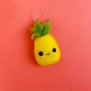 Pineapple Ornament -- Needle Felted