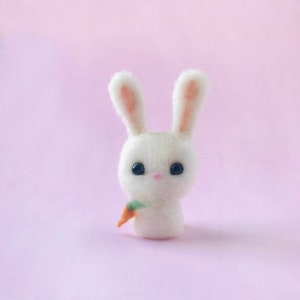 Needle-Felted Wool Bunny: Bun Bun with Carrot