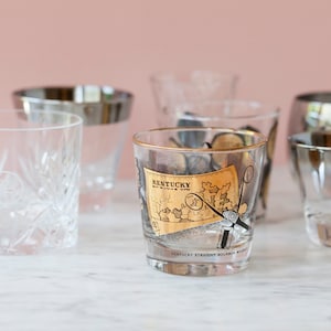 Single Vintage Glass - Mix and Match, Assorted Replacement Glassware - Mix and Match Whiskey Tumblers - Vintage Barware - Eclectic Home Bar