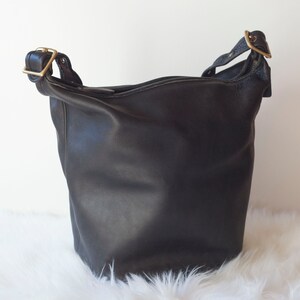 Coach XL Duffle Sac Bag - 1990's Vintage Black Leather