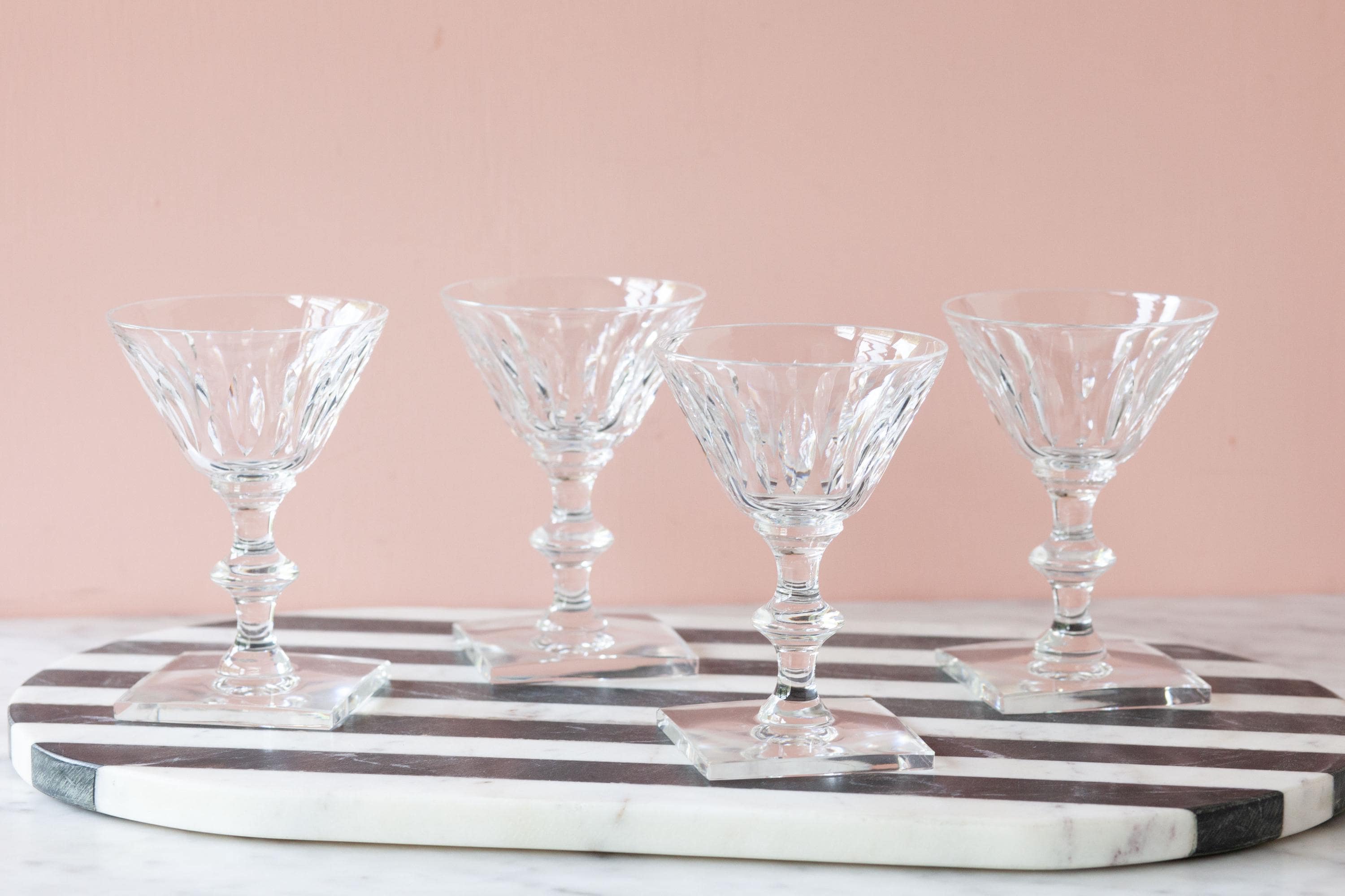Vintage Square Wine Glasses - Etsy