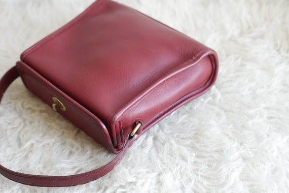 coach red leather bag