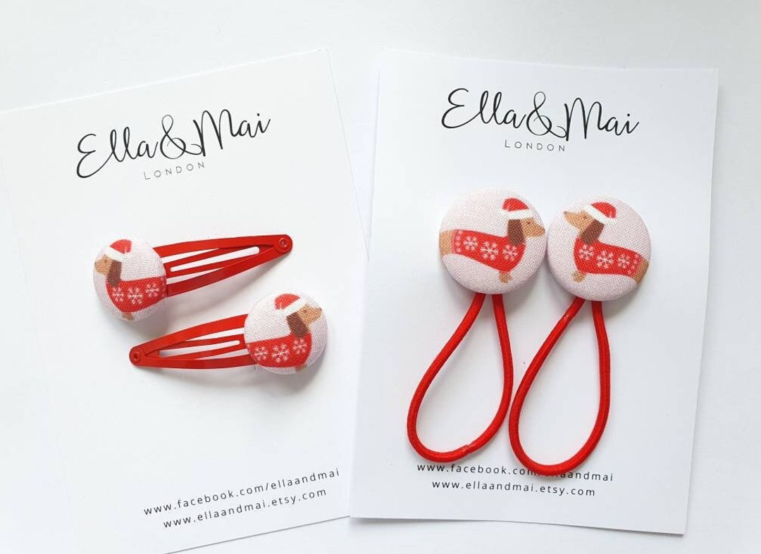 Dachshund Hair Clips, Sausage Dog Hair Clips, Stocking Fillers