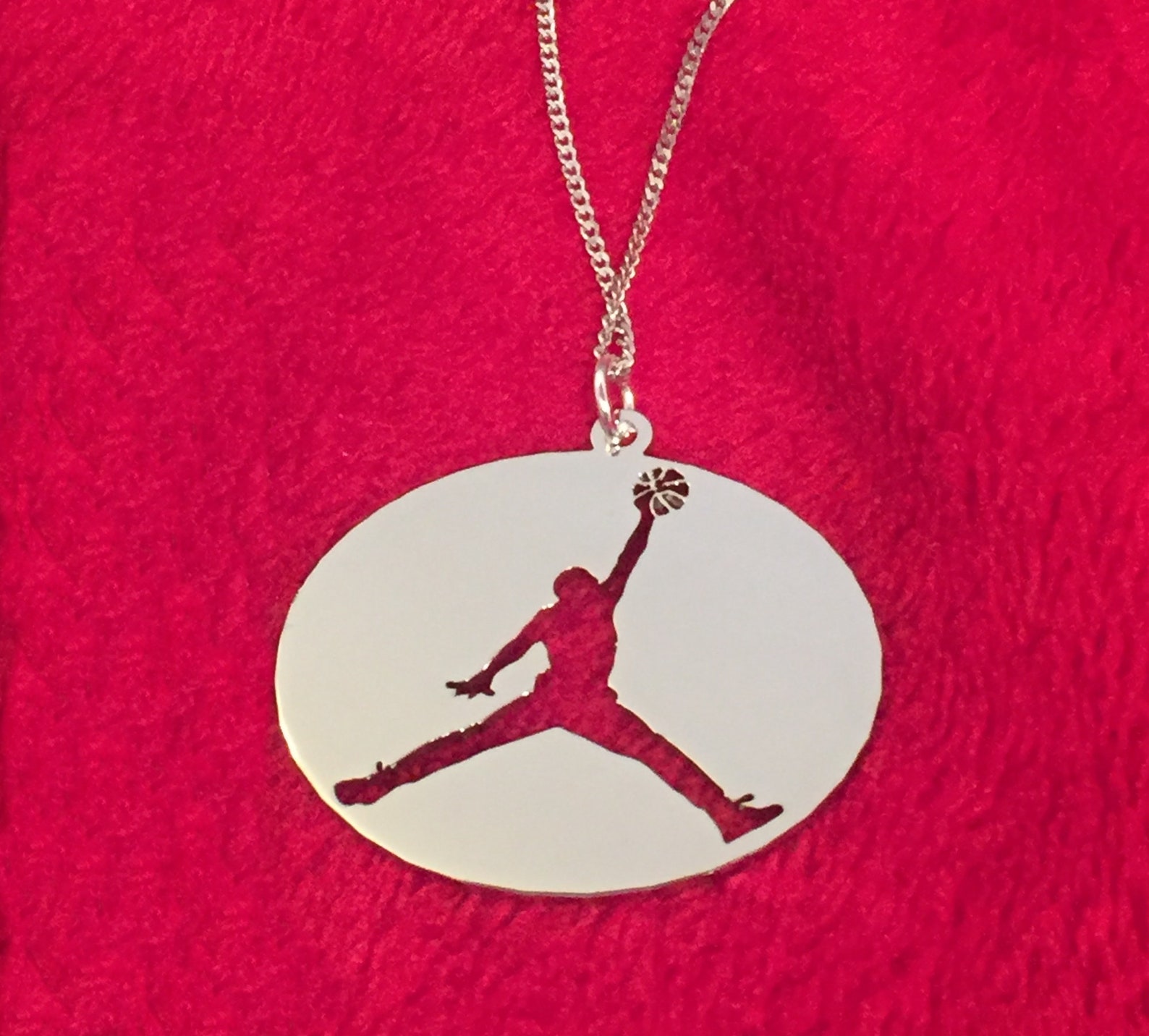 Michael Jordan Logo Basketball Jewelry Necklace NBA Logo Etsy Singapore