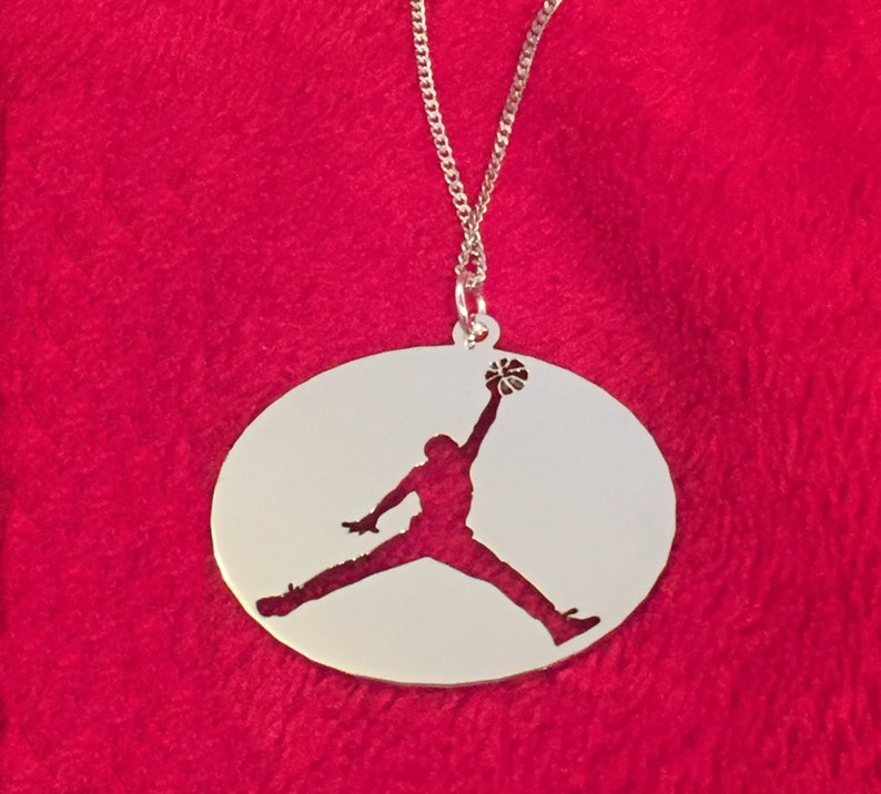 Michael Jordan Logo Basketball Jewelry Necklace NBA Logo Etsy Singapore