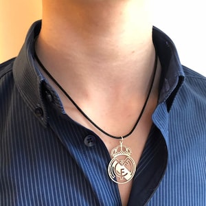 FC Real Madrid Necklace chain, Real Madrid Mens Jewelery Stainless Steel, Real Madrid Football Jewelry, Real Madrid pendant,