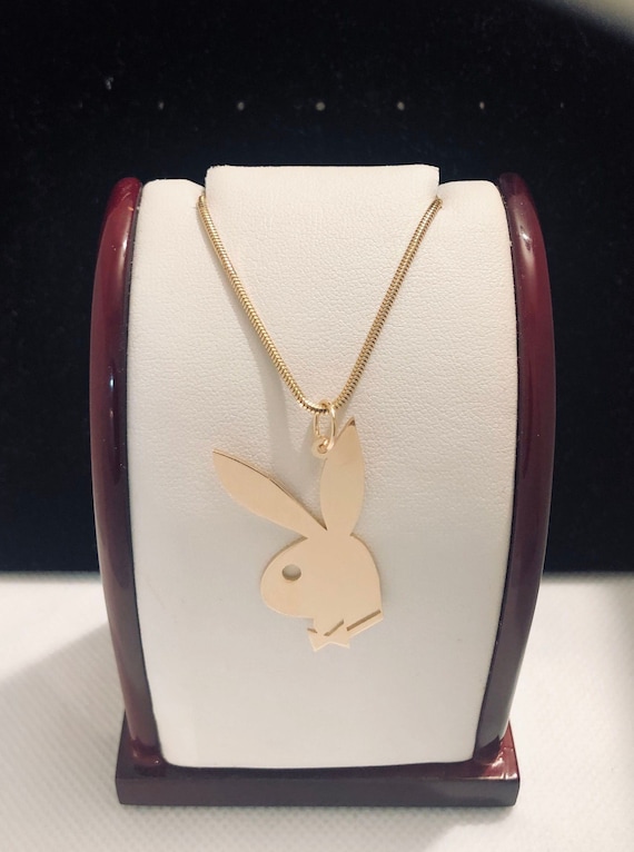 Playboy necklace, Bunny jewelry, Playboy jewellery ,Gift for her,Playboy Buny jewellery,Playboy pendant,Goldfilled pendant & goldfiled chain