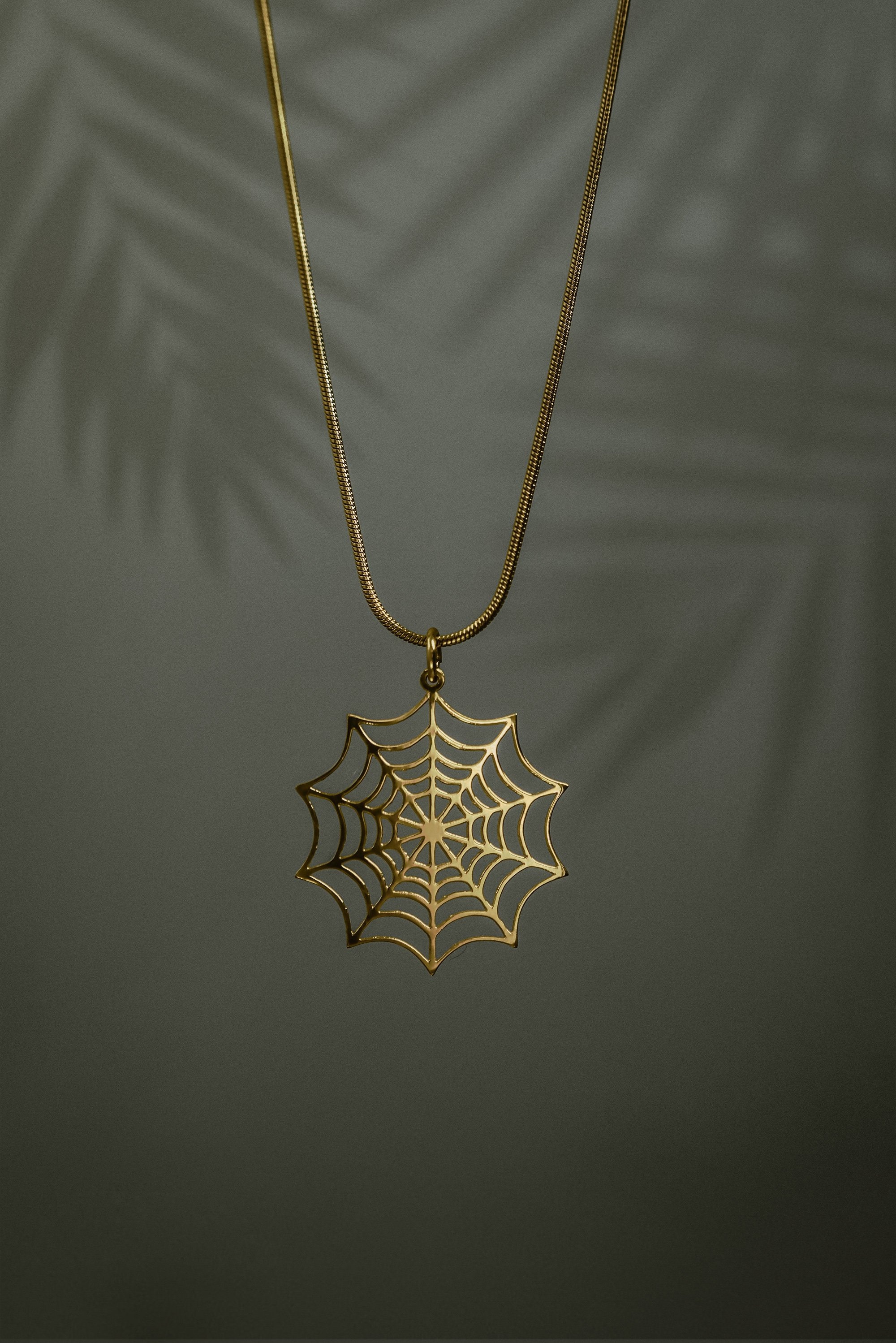 Collana Tela di Ragno in Bronzo - Gioielli - Collane - di Graphic Lab
