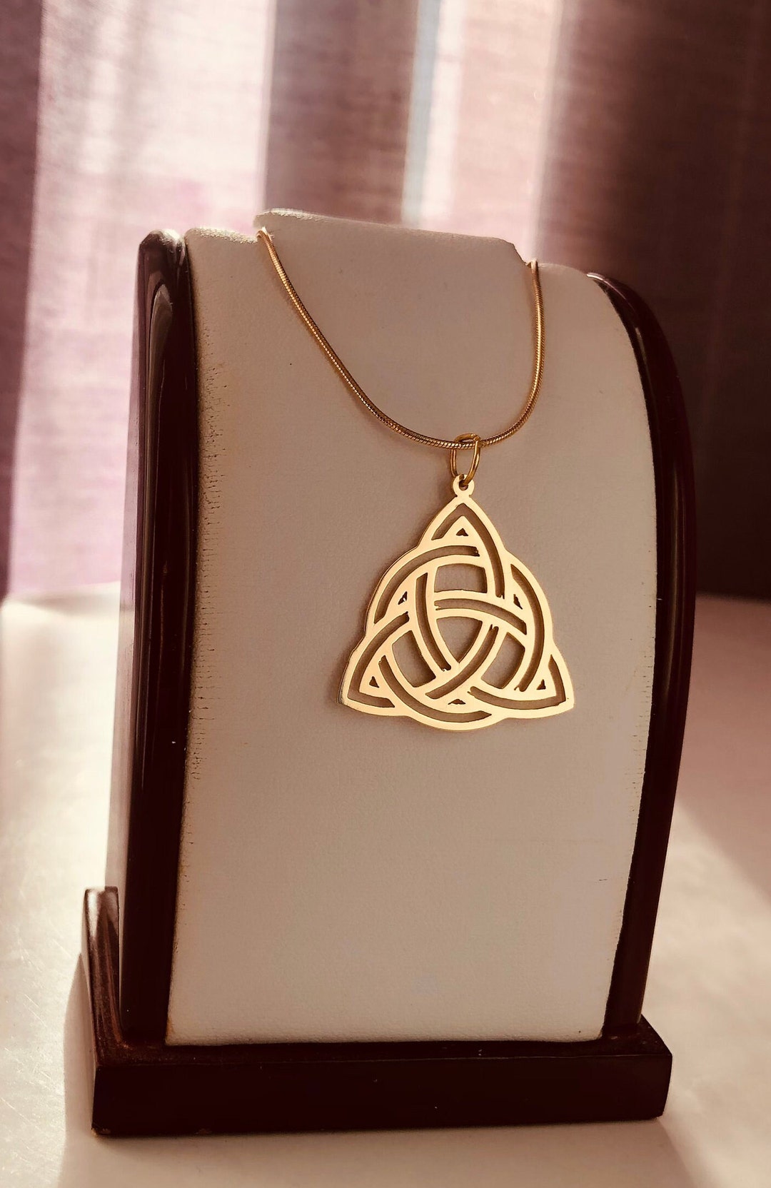 Bling Jewelry – Collana Celtica In Argento 925 Con Nodo Della Trinità E Gemma Viola Simulata, Ciondolo Triquetra Infinity Per Donne, Gioiello Di Buon Auspicio, Fatto A Mano In Thailandia