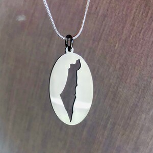 OFERTA! Colar de mapa de Israel, joias judaicas judaicas, amuletos judaicos, pingente SS cirúrgico de qualidade,