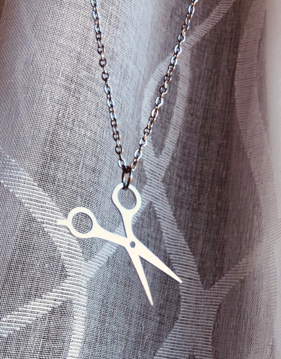 Shears Pendant Scissors Necklace Barber Jewelry Coiffeur Etsy UK