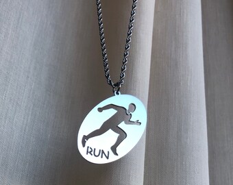 LOVE TO RUN CHARM NECKLACE RUNNING SPORT JEWELLERY GREAT GIFT IDEA 