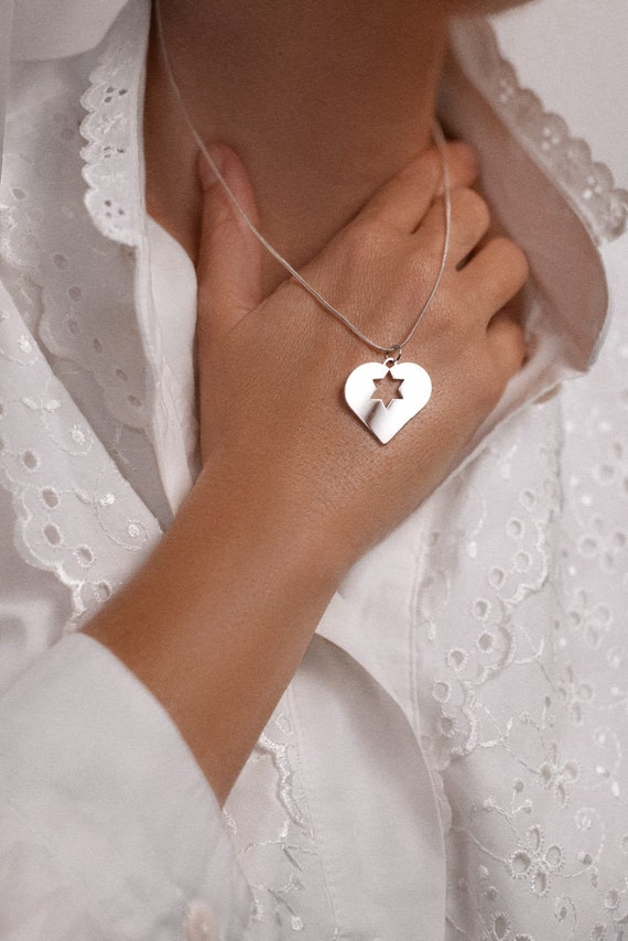 Authentic! Tiffany & Co Platinum Diamond Star Of David Pendant Necklace |  Fortrove