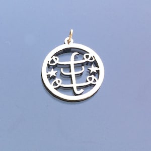 Bahai-Symbolschmuck, Edelstahlanhänger, Ringsteinsymbol, Abdu&#39;l-Bahá