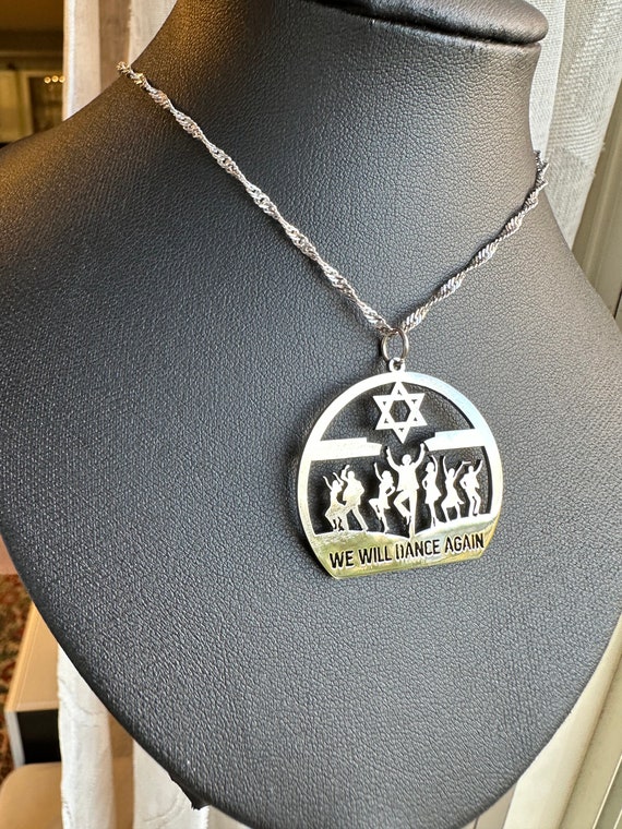 We Will Dance Again Necklace, Bringthemhome,stainless Steel Pendant,nova Festival, Israel,october 7th Pendant,am Israel Chai,israel Jewelry - Etsy We Will Dance Again Necklace, Bringthemhome,stainless Steel Pendant,nova Festival, Israel,october 7th Pendant,am Israel Chai,israel Jewelry - Etsy