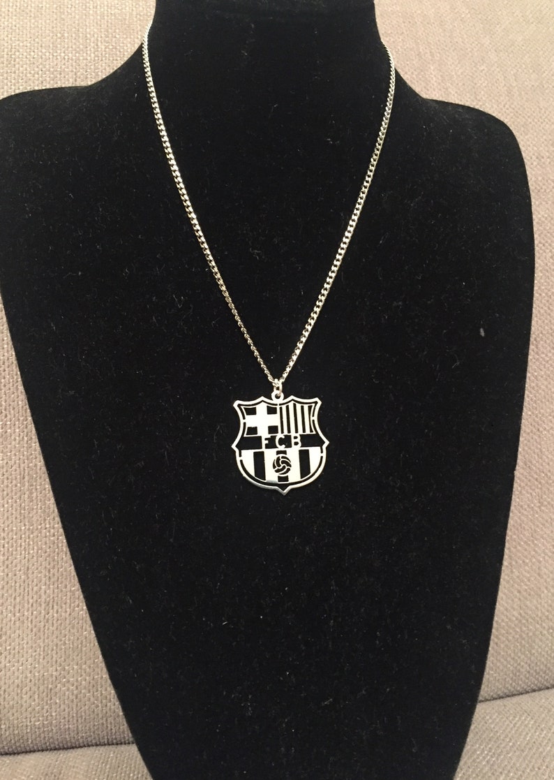Barcelona F.C. Necklace Chain Barcelona Gift Mens Jewellery Etsy