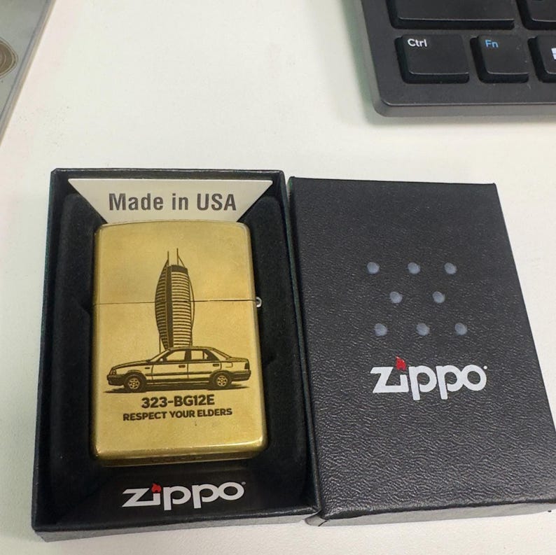 Encendedor Zippo personalizado: Zippo grabado personalizado, grabado de foto o texto, regalo único para él, imagen 5