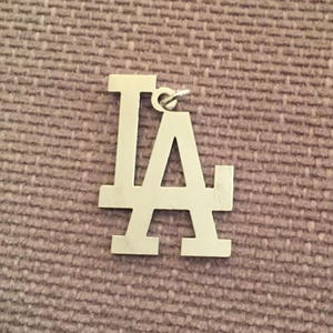 LA Logo Pendant Necklace chain, LA Logo Jewelery,Los Angeles Dodgers Necklace,LA Dodgers Necklace Jewelry