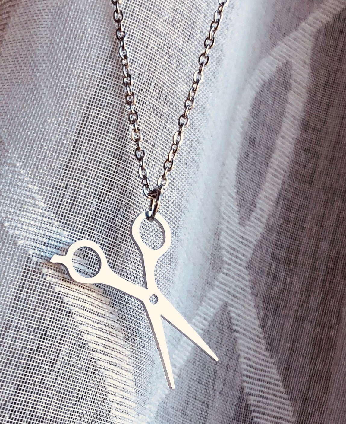 Shears Pendant Scissors Necklace Barber Jewelry Coiffeur Etsy UK