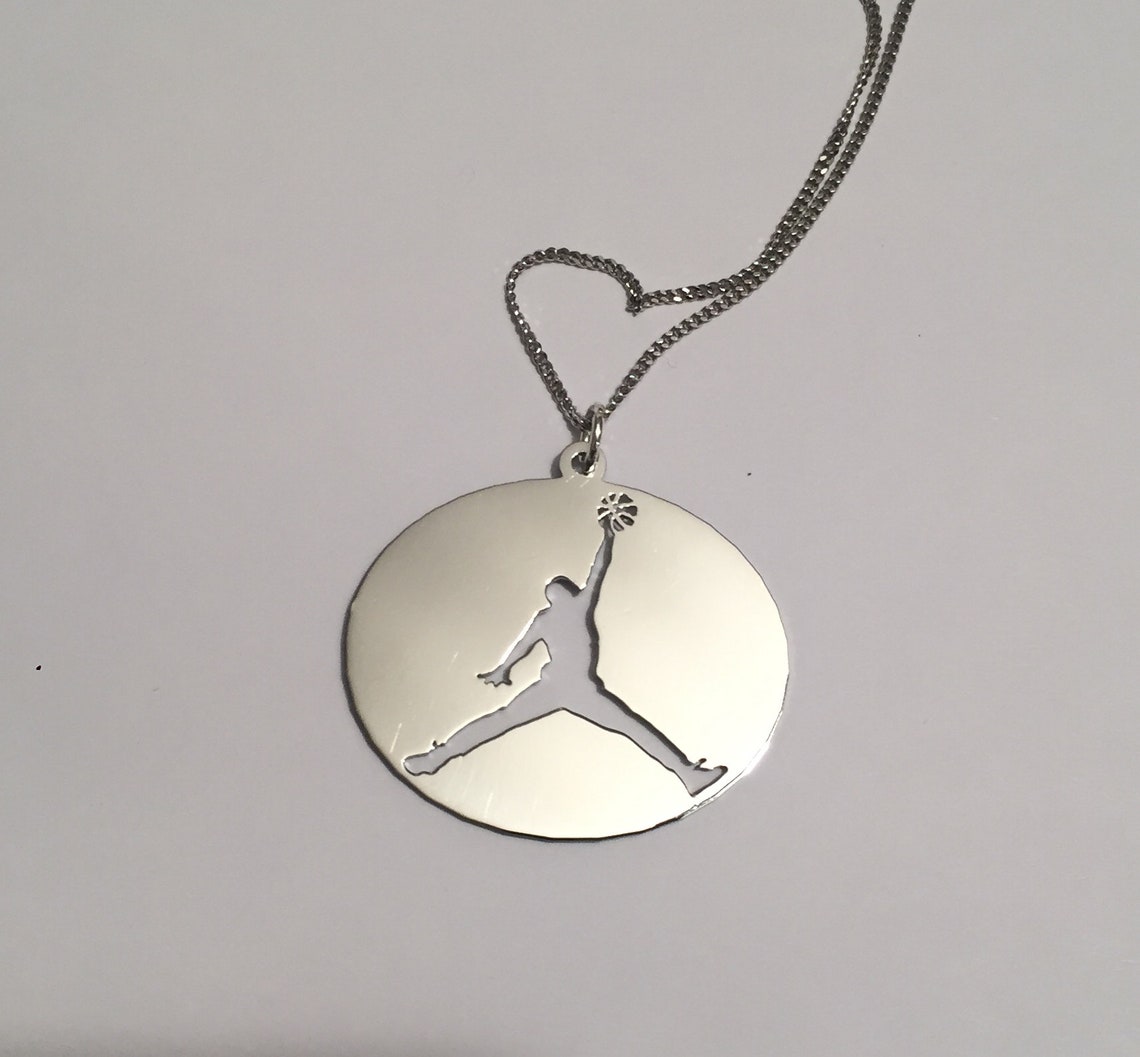 Michael Jordan Logo Basketball Jewelry Necklace NBA Logo - Etsy