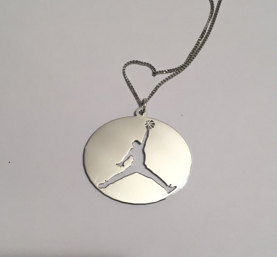 campingvogn Urskive hardware Michael Jordan Logo Basketball Jewelry Necklace NBA Logo | Etsy