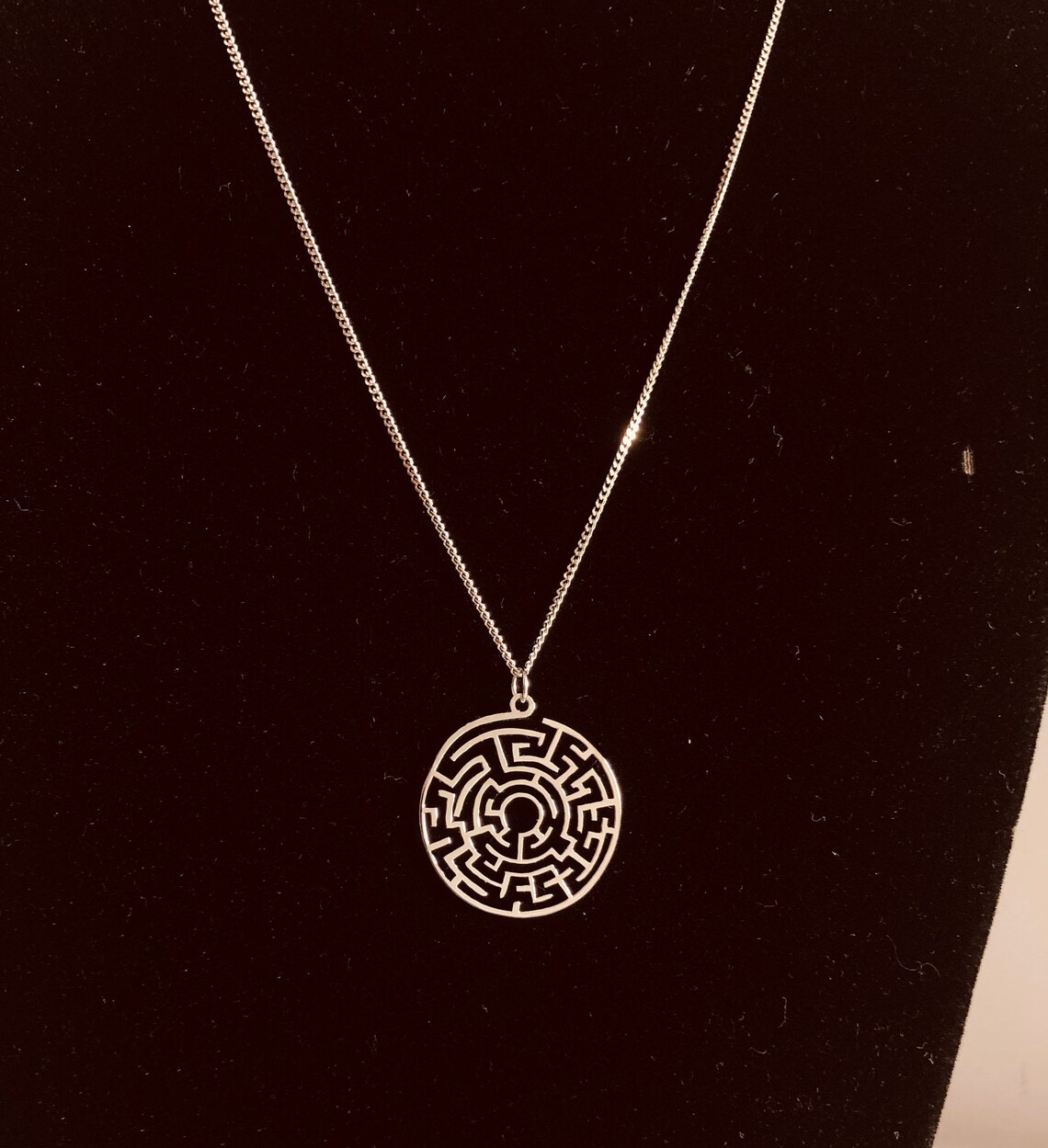 Labyrinth Pendant Labyrinth Necklace Gift for Her Maze  Etsy