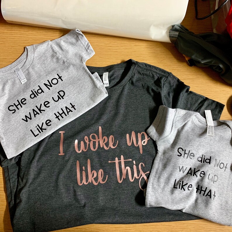 I Woke Up Like This Mom and Child T-shirt Set