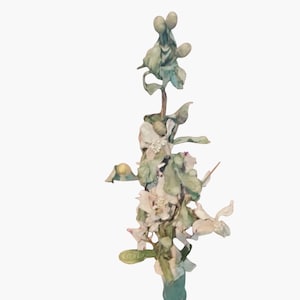 White Magnolia Flower Branches Seedpods Tall Shabby Chic Wedding Lot 5