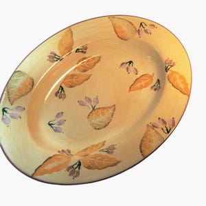 Home Autumn Leaf Ceramic Platter Fall Thanksgiving Italy