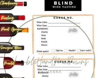 EDITABLE Blind Wine Tasting Template