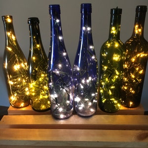 Lighted Wine Bottle Lamps image 1