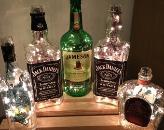 Lighted Bottle Lamps - Etsy