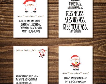 Christmas Vacation Digital Download Holiday Cards - 4X6 SET OF 4 CARDS