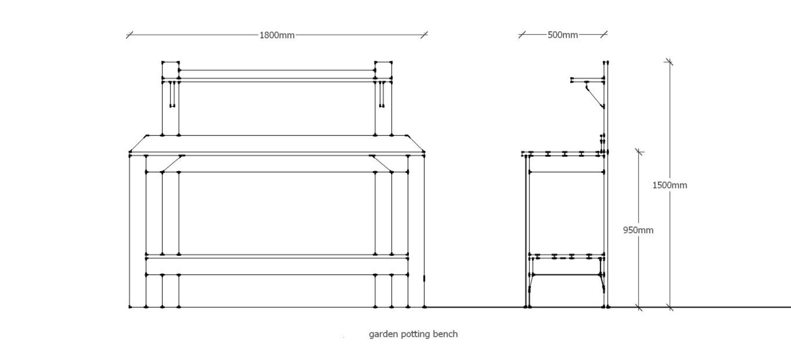 Garden Potting Bench Etsy UK
