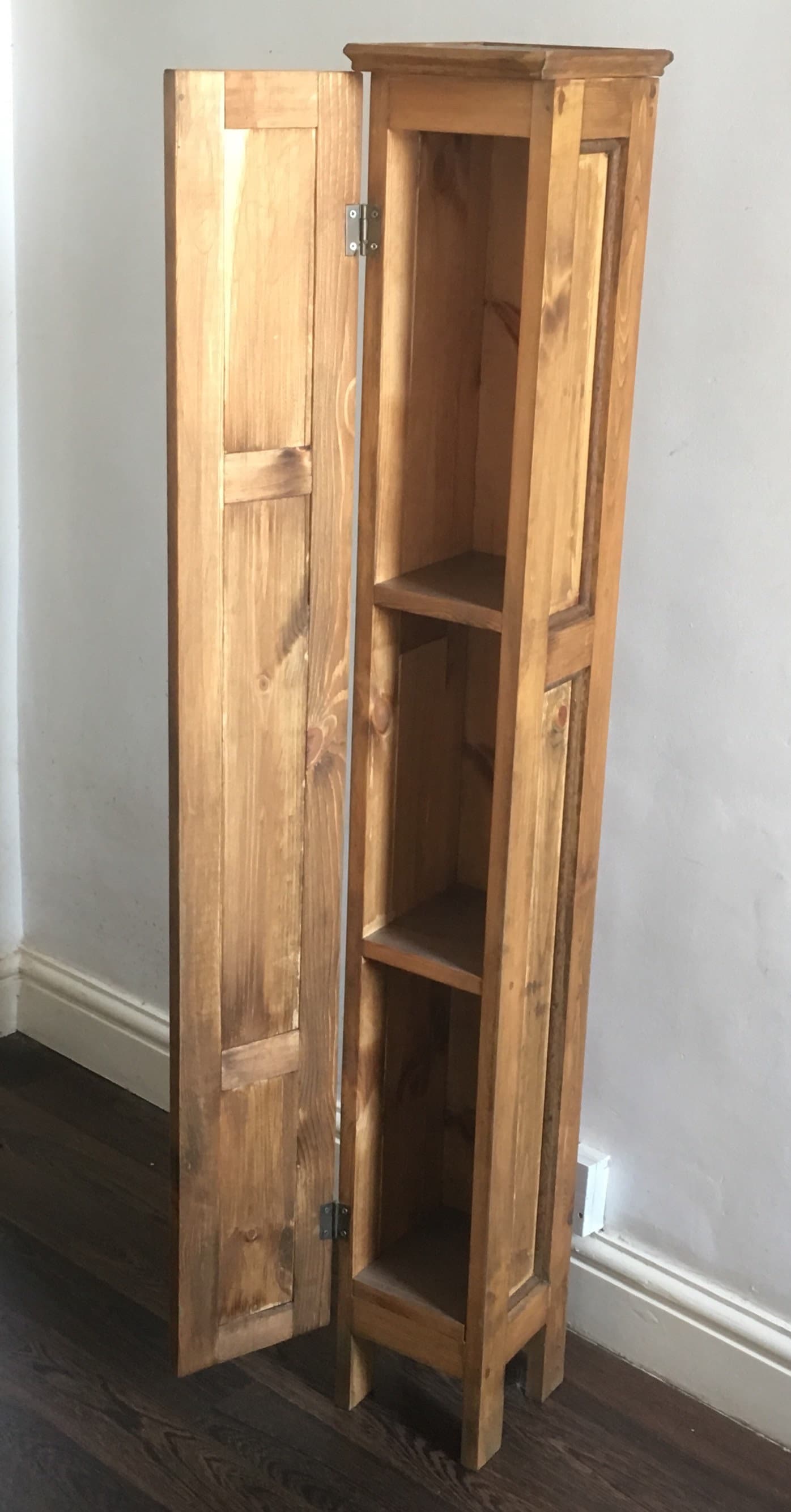 Tall Slim Wooden Bathroom Cabinet - Etsy