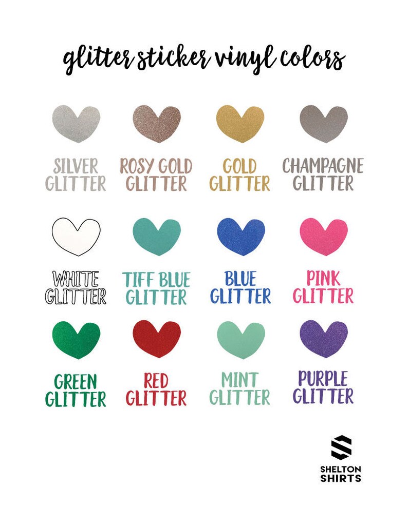 Sparkly Glitter Name Cutout Vinyl Sticker Decal Script Name Etsy