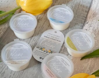 2021 Spring Collection | 5 x Soy Wax Melt Pots | Vegan Friendly, Eco Friendly, Sustainable Packaging, Gift Idea