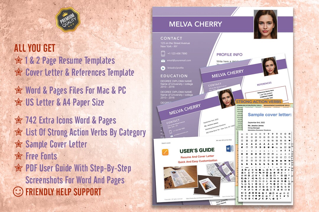 Professional Resume Template Word Mac Apple Pages Creative Etsy Professional Resume Template Word Mac Apple Pages Creative Etsy