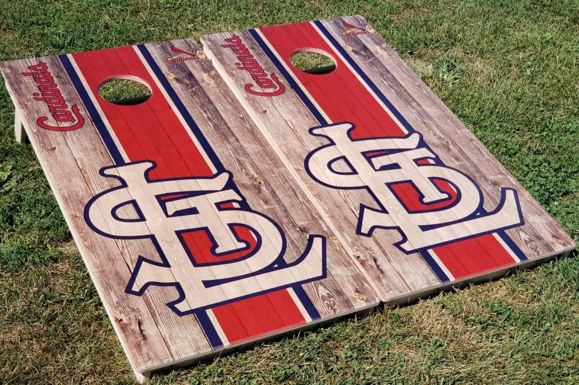 St Louis Blues/ Cardinals Cornholeset Cornhole Set Baggo 