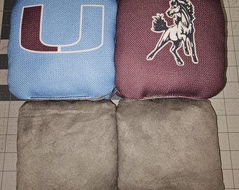 Custom printed cornhole bags. Set of 8