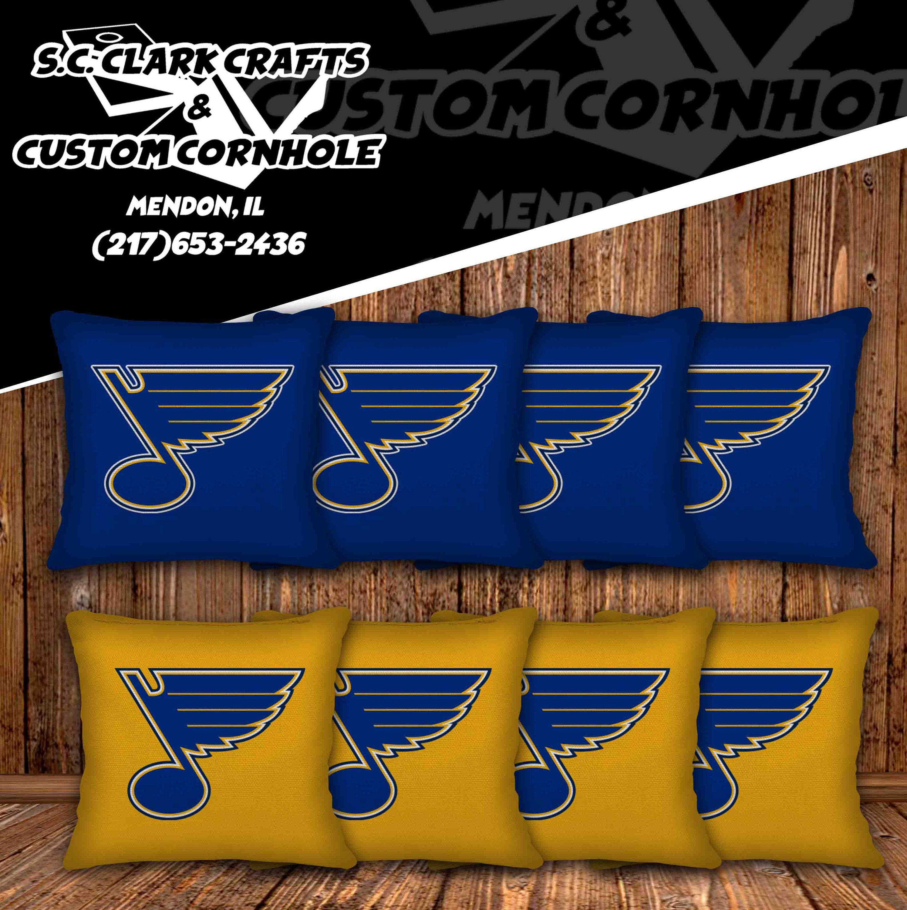 Set Of 8 Stick Slick St. Louis Cardinals Blues Cornhole Bags FREE SHIPPING