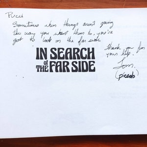 In Search of The Far Side by Gary Larson - Autografato con dedica.