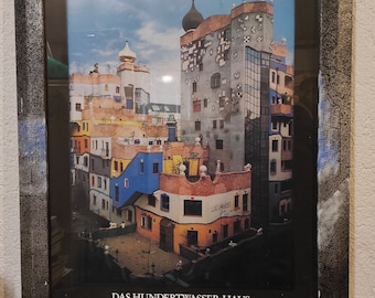 HUNDERTWASSER-HAUS, Poster with artistic frame