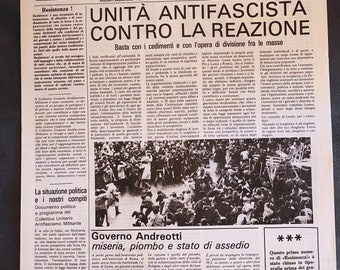 Resistence. - No. 0 March 1977 - For a front to fight against capitalism, the DC, and the fascists, units of the old and new resistance[...]