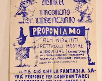 Original poster of Libertarian Groups Riviera del Brenta, Venice, circa 1970