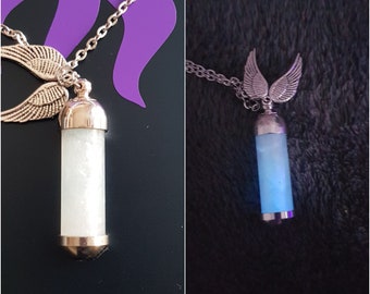 Supernatural angel grace necklace, pendant or keyring. Glow in the dark. Castiel grace