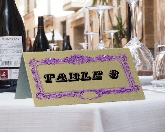 wedding table number wedding table name table tent etsy